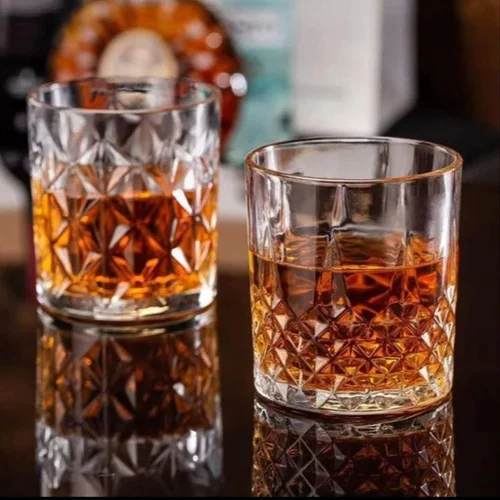 Premium Crystal Whiskey Glasses  Set of 6 